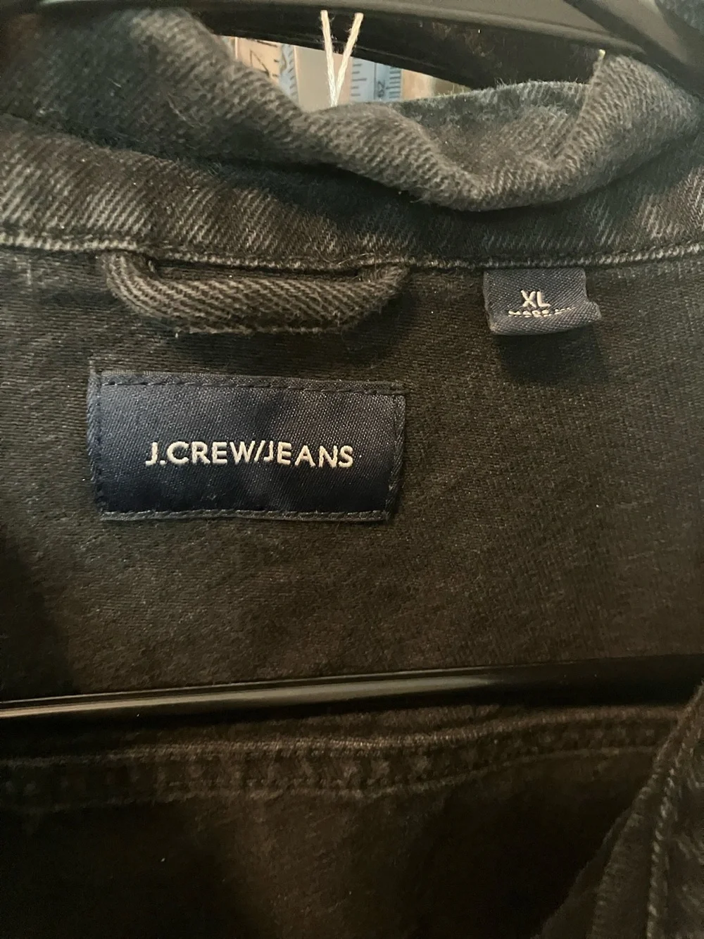 J. Crew Black Washed Denim Trucker Jacket